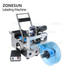 ZONESUN TB-YL50D Semi Automatic Label Applicator Round Bottle Labeling Machine With Date Printer