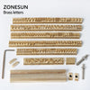 ZONESUN 184PCS Alphabet Letter Stamp Set Hot Foil Stamping Machine Custom Logo Bass Letters