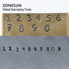 ZONESUN 9PCS Carbon Steel Jewelry Stamp Number Set