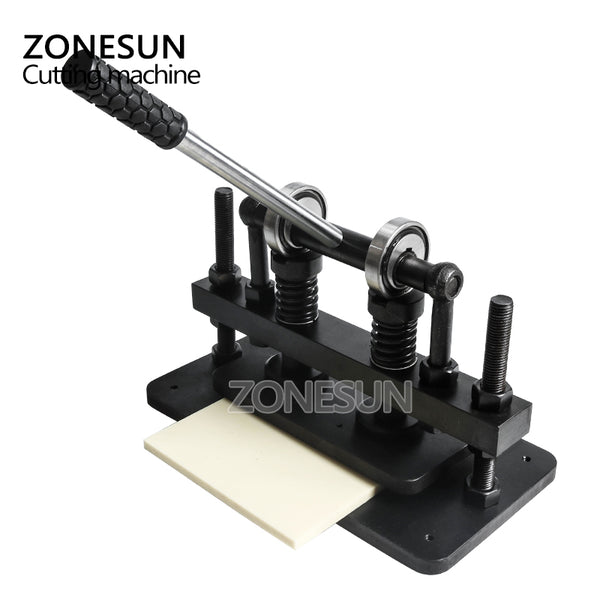 ZONESUN 26x12cm Double Wheel Hand Leather Die Cutting Machine