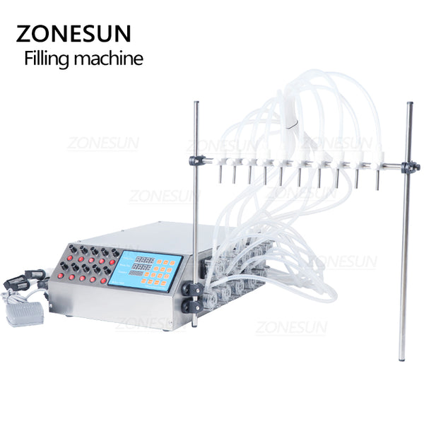 ZONESUN 10 Heads Digital Control Perfume Vial Oral Liquid Filling Machine ZS-YTPP10