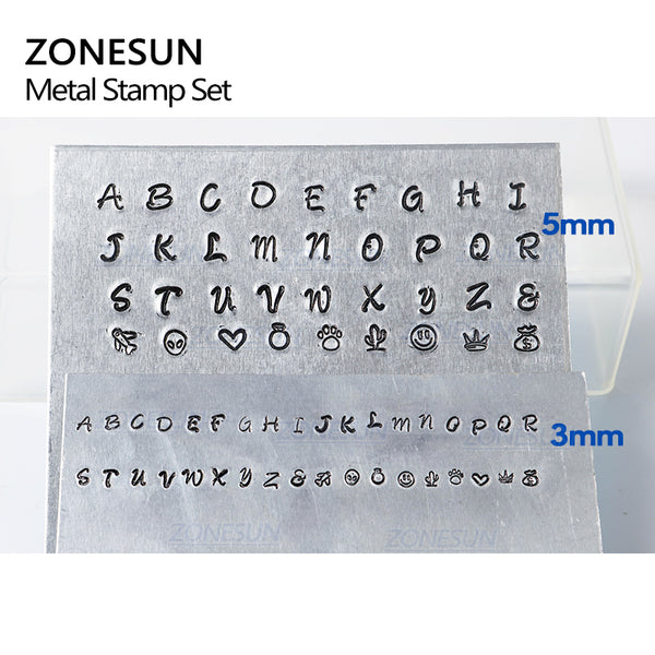 ZONESUN 36PCS Jewelry Metal Stamps Alphabet Set A to Z