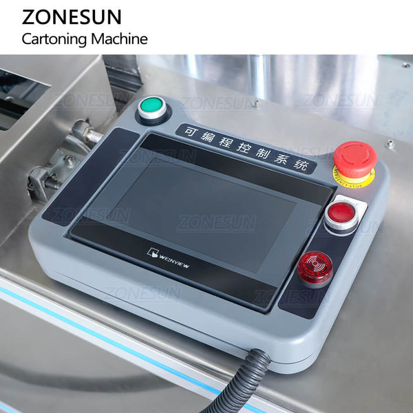 ZONESUN ZS-MSZH50R Automatic Cosmetic Paper Slider Box Carton Folding Cartoning Machine