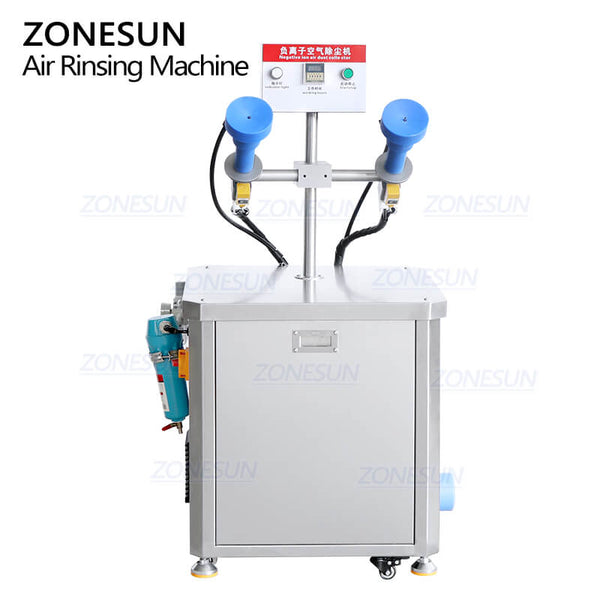 ZONESUN ZS-NIC1 Semi-automatic Negative Ion Dust Removal Machine Plastic Glass Bottle Air Rinser Cleaning Machine