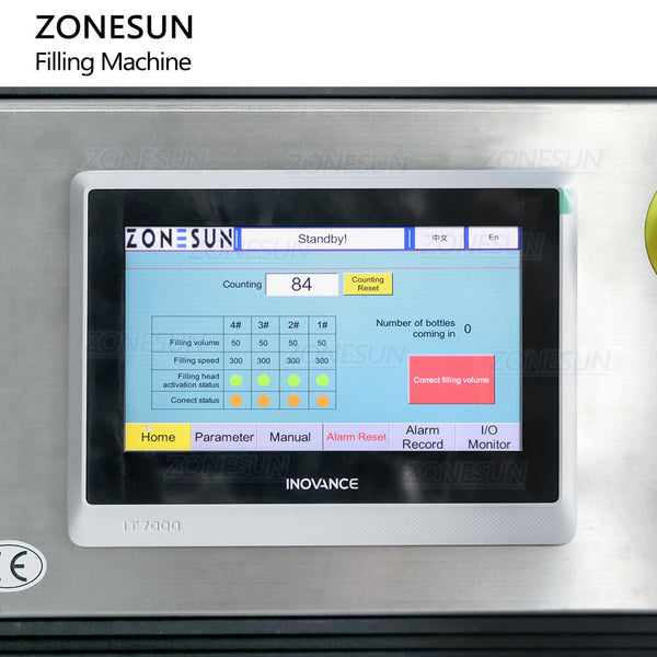 ZONESUN ZS-SVPP80C Automatic Peristalcti Pump Servo Motor Filling Machine