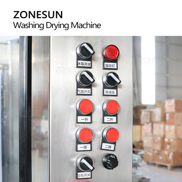 ZONESUN ZS-WB12A Full Automatic Pet Recycle 12 Heads Glass Bottle Washing Drying Machine Milk Rotary Wine Plastic Bottle