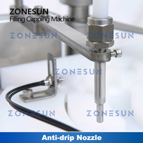 ZONESUN 0.14ml-25ml Automatic Small Vial Bottle Filling Sealing Machine Biological Reagents Oral Liquids Dropper ZS-XBFC20