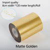 ZONEPACK 8cm Rolls Hot Foil Stamping Paper Heat Transfer Anodized Gilded Paper for Leather PU Wallet Hot foil stamping - Matte golden / 8cm - Matte golden / 10cm