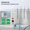 ZONESUN ZS-FAL180C7 U Shape Conveyor  Juice Beverage Liquid Peristaltic Pump Automatic Filling Capping Labeling Machine