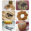 ZONESUN Custom Logo With 5mm Diameter Wooden Handle Branding Iron Wood Burning Stamp Heating for Leather Wood Paper