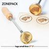 ZONESUN Custom Logo With 5mm Diameter Wooden Handle Branding Iron Wood Burning Stamp Heating for Leather Wood Paper - Mold not more than 3"x3" with 5mm handle