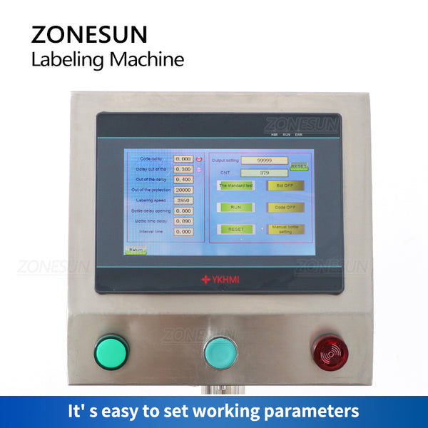 ZONESUN Automatic Labeling Machine Round Glass Plastic Bottle Jar Vial Production ZS-TB260S