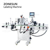 ZONESUN Automatic Labeling Machine Round Glass Plastic Bottle Jar Vial Production ZS-TB260S