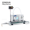 ZONESUN Magnetic Pump Automatic Liquid Filling Machine With Conveyor Belt ZS-DTMP1S