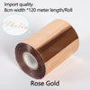 ZONEPACK 8cm Rolls Hot Foil Stamping Paper Heat Transfer Anodized Gilded Paper for Leather PU Wallet Hot foil stamping - Rose gold (backside coffee) / 8cm - Rose gold (backside coffee) / 10cm