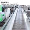 ZONESUN ZS-FAL180C9 Automatic Production Line Essential Oil Square Bottle Filling Capping And Double Side Labeling Machine