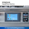 ZONESUN Chewing Gum Tear Off Flip Top Cap Sealing Machine With Cap Feeder Unscrambler  ZS-XG1870G