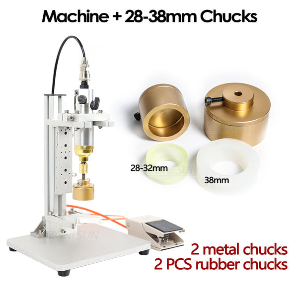 ZS-XGPZ1 Tabletop Pneumatic Capping Machine - With 28-38mm Chucks