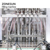 ZONESUN ZS-YTDC6 Fully Automatic 6 Heads Piston Pump Bleach Soap Shampo Linear Liquid Filling Machine With Dust Cover