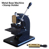 ZONEPACK Press Trainer Hot Foil Stamping Machine for Leather Wood Paper Branding Custom Logo Leather Marking Embossing Tools - Metal Base with 1 Stamp Holder