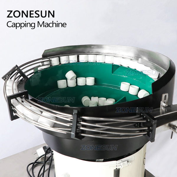 ZONESUN ZS-XG1870P Automatic Tabletop Tightening  Bottle Capping Machine Line With Vibratory Bowl