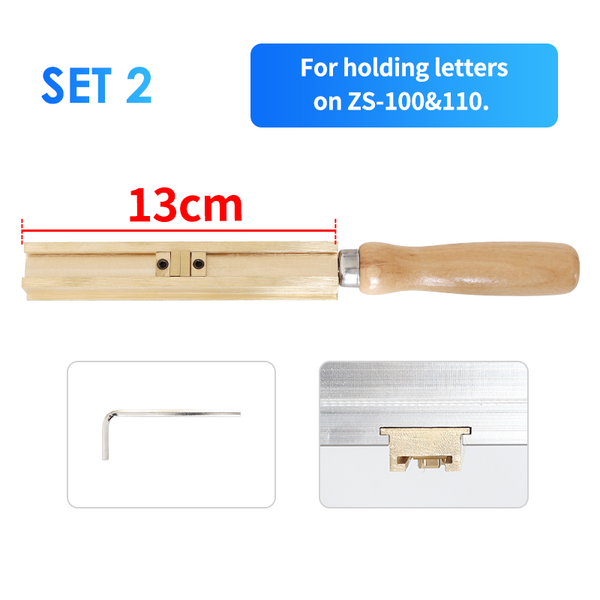 ZONESUN Hot Stamping Machine T Slot Letter Mold Holder ZS-TS - 2