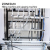 ZONESUN ZS-FAL180AD Automatic Bottle Filling And Cork Pressing Capping Machine  6 Head  With Dust Cover Red Wine Production Line