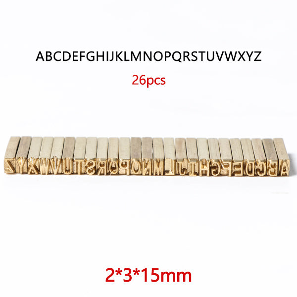 ZONESUN Alphabet Letter Fonts Of Ribbon Printer Heat Stamping Head Hot Stamping Spare Part Expiration Code Printing Machine - 2x3x15mm A-Z