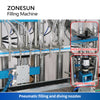 ZONESUN Automatic pneumatic Viscous Paste  Liquid Filling Machine Six Head Servo Motor  ZS-YT6T-6PX