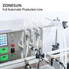 ZONESUN ZS-FAL180C9 Automatic Production Line Essential Oil Square Bottle Filling Capping And Double Side Labeling Machine