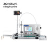 ZONESUN Magnetic Pump Automatic Liquid Filling Machine With Conveyor Belt ZS-DTMP1S