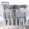 ZONESUN ZS-YTDC6 Fully Automatic 6 Heads Piston Pump Bleach Soap Shampo Linear Liquid Filling Machine With Dust Cover