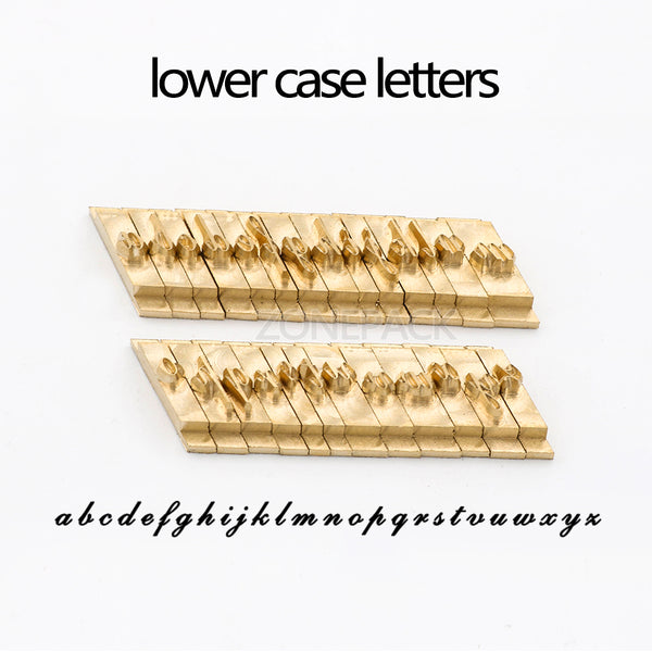 ZONESUN 3mm 6mm 10mm Copper Brass Stamping Flexible Letters Numbers Alphabets Symbols Characters Molds - Cursive / A6mm / lowercase a-z