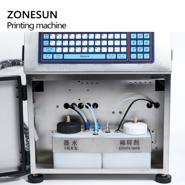 ZONESUN ZS-IIP800 Automatic Printer PVC Plastic Bottle Carton Date Inkjet Printer Printing Machine With Bracket For Production Line