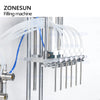 ZONEPACK ZS-MP5500D Semi-Automatic Water Filling Machine 6 Nozzles Essential Oil Perfume Cosmetic Liquid Magnetic Pump Filler