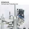 ZONESUN ZS-FAL180C10 Production Line Peristaltic Pump Liquid Filling Capping And Labeling Machine Line With Vibratory Bowl