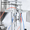 ZONESUN ZS-FAL180R9 Desktop Double Head Piston Pump Paste Filling Capping And Labeling Machine Line