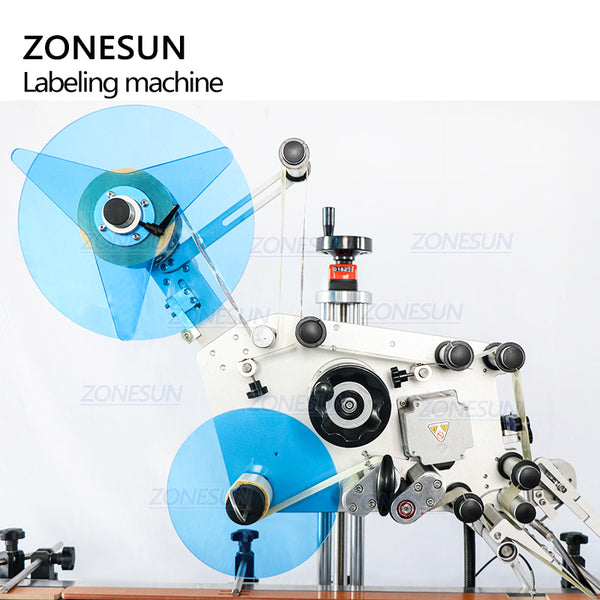 ZONESUN ZS-TB113B Container Automatic Top Bottom Plane Adhesive Box Labeling Machinery Automatique Sticker For Flat Surface