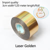 ZONESUN Hot foil Stamping Paper Heat Transfer Foil Roll - 3CM / Laser Golden