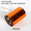 ZONEPACK 8cm Rolls Hot Foil Stamping Paper Heat Transfer Anodized Gilded Paper for Leather PU Wallet Hot foil stamping - Bronze / 8cm - Bronze / 10cm