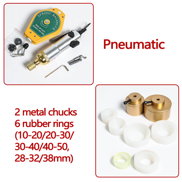 Manual Electric Bottle Screw Cap Capping Machine Set - Pneumatic Machine / 10-50mm+28-38mm / Pneumatic