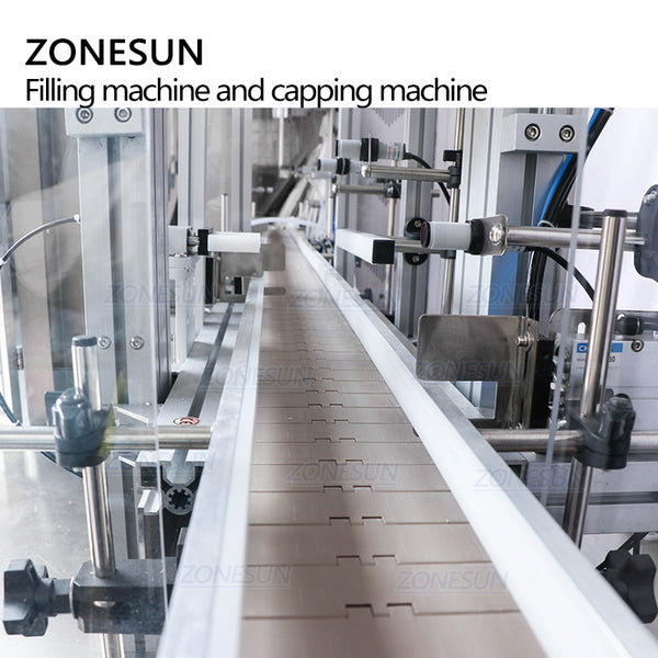 ZONESUN ZS-FAL180AD Automatic Bottle Filling And Cork Pressing Capping Machine  6 Head  With Dust Cover Red Wine Production Line