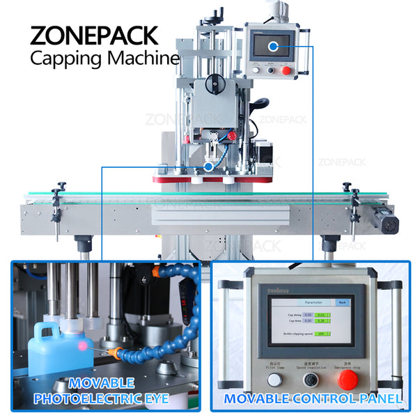 ZONESUN Automatic Capping Machine Screw Cap Bottle Packaging Machine ZS-XG20A