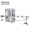 ZONESUN ZS-YTDC6 Fully Automatic 6 Heads Piston Pump Bleach Soap Shampo Linear Liquid Filling Machine With Dust Cover