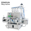 ZONESUN ZS-DTPP4E Pneumatic Automatic 4 Nozzles Liquid Filling Machine Lotion Eye Drops Juice Oil Gel Filler Peristaltic Pump