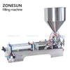 ZONESUN ZS-GT2 Double Heads Water Cream Shampoo Moisturizer Lotion Cosmetic Oil Honey Stick Food Paste Filling Machine