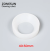 ZONESUN Capping Machine Chuck Cap for Capper 28-32mm 38mm 10- 50mm Round Plastic Bottle With Security Ring Silicone Capping - 1pcs 40-50mm