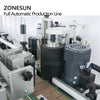 ZONESUN ZS-FAL180C10 Production Line Peristaltic Pump Liquid Filling Capping And Labeling Machine Line With Vibratory Bowl