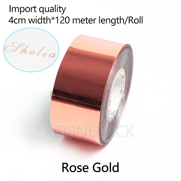 ZONESUN Hot foil Stamping Paper Heat Transfer Foil Roll - 4cm / rose gold