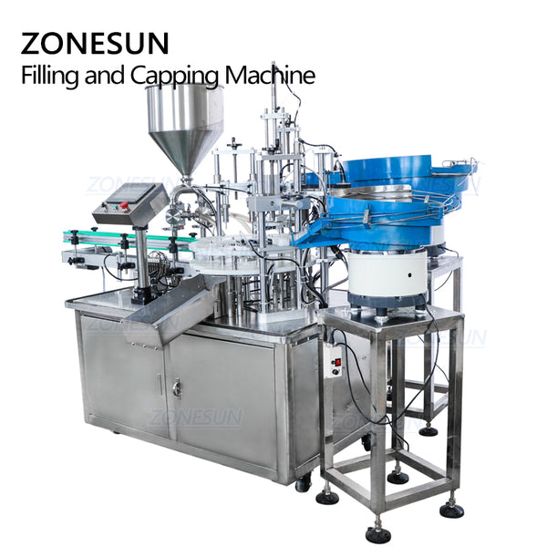 ZONESUN Desktop Hand Sanitizer filling machine Shampoo Disinfect Ethanol alcohol Spray Bottle Automatic Filing Capping Machine